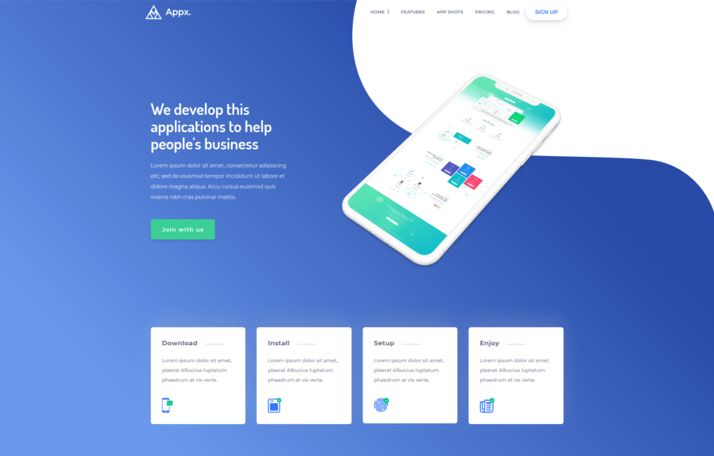 landing page